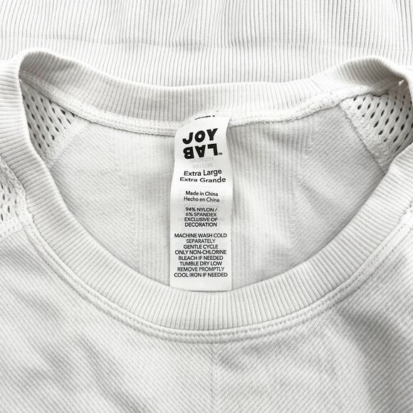 JoyLab Cream Cropped Workout Top XL - Picture 4 of 4